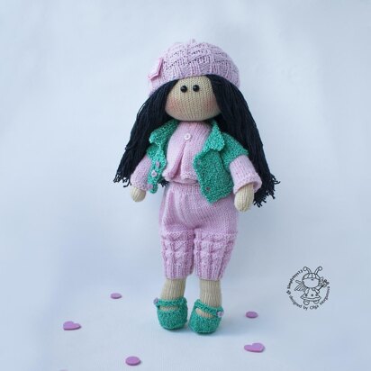 Jessica doll knitted flat