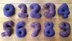 "Bubble Writing" Knit Numbers