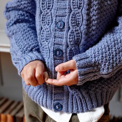 David Cardigan - Knitting Pattern for Kids in MillaMia Naturally Soft Merino