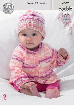 Blanket, Jacket, Cardigan and Hat in King Cole DK - 4007 - Downloadable PDF