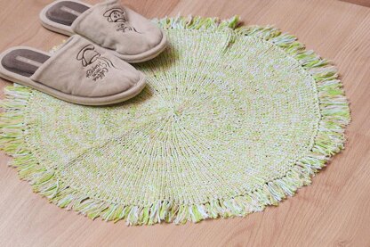 Knitting Pattern Round cotton rug