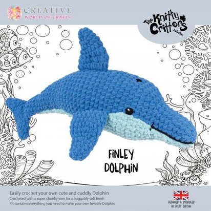 Creative World of Crafts Knitty Critters Finley der Delfin - 52cm