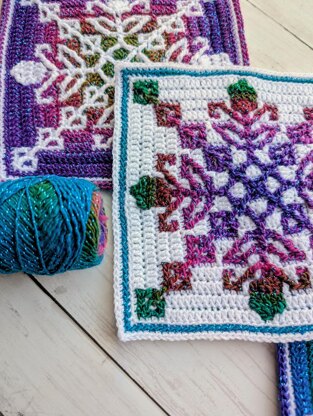 Dusky Meadow Mosaic Square