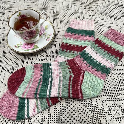 Quilted Stripes Socks