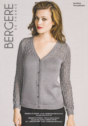 Lace Cardigan in Bergere de France Soie - 33922