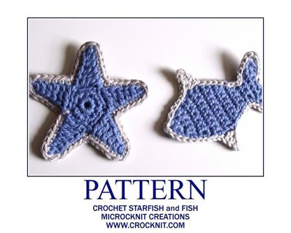 Crochet Starfish and Fish