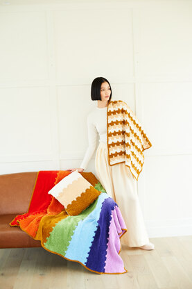 Crochet Blankets & Cushion in Stylecraft Squeeze Me DK - 10079 - Downloadable PDF