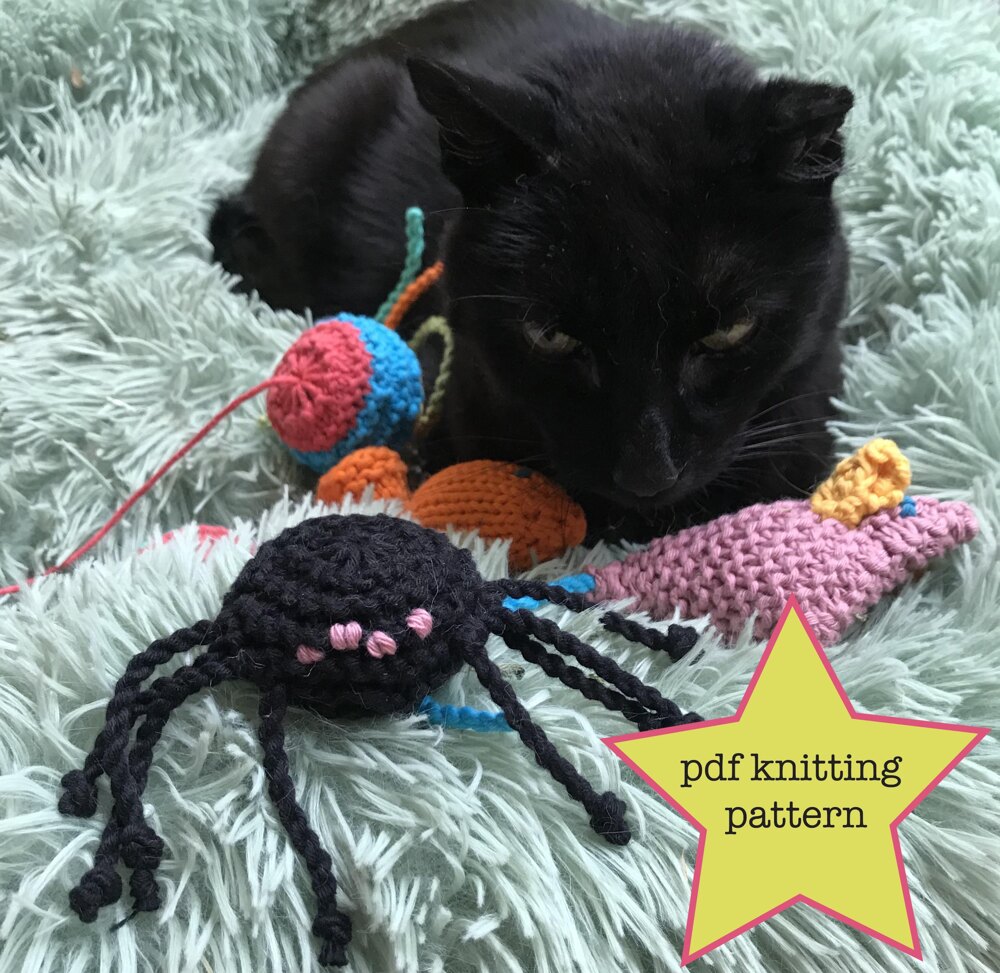 Hand knitted cat toys sale