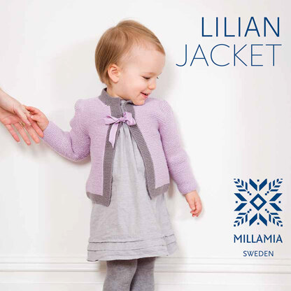 "Lilian Jacket" - Jacket Beginners Knitting Pattern For Girls - Jacket Knitting Pattern For Girls in MillaMia Naturally Soft Merino
