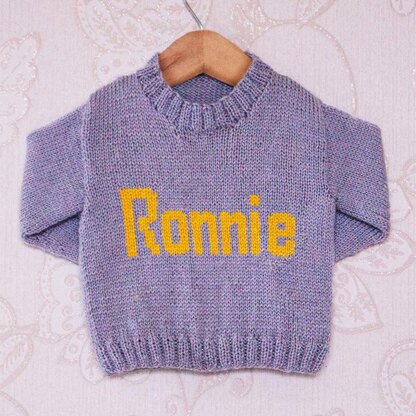 Intarsia - Ronnie Moniker Chart - Childrens Sweater