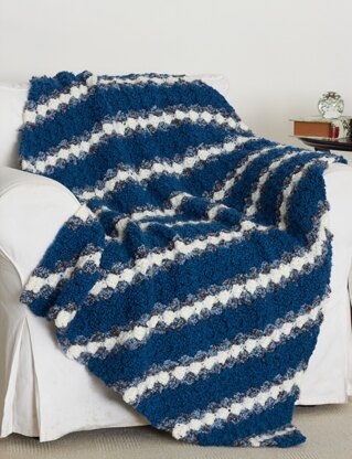 Bias Stripes Afghan in Bernat Soft Boucle