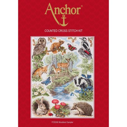 Anchor Woodland Sampler Cross Stitch Kit - 40cm x 30cm