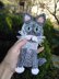 Gray cat applique