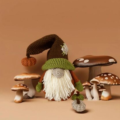 Pumpkin Gardner Gnome Crochet Pattern - 507