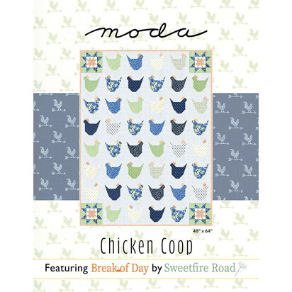 Moda Fabrics Break of Day Chicken Coop Quilt - Downloadable PDF