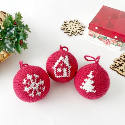 Christmas balls ornaments amigurumi crochet pattern