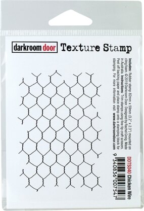 Darkroom Door Texture Stamp 3.2"X2.3" - Chicken Wire