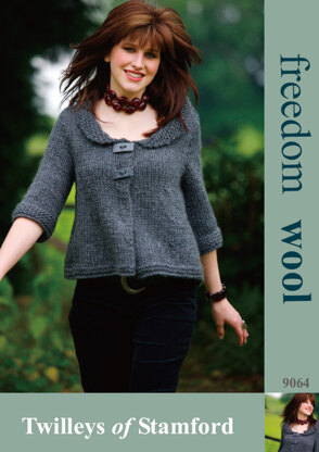 Knitted Swing Jacket in Twilleys Freedom Wool - 9064
