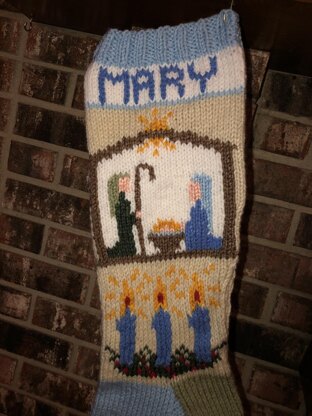 Manger Nativity Stocking