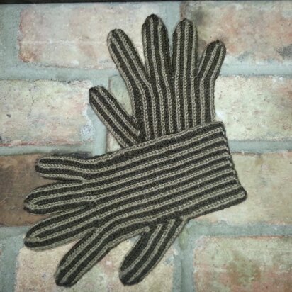 Men's Striped Gloves