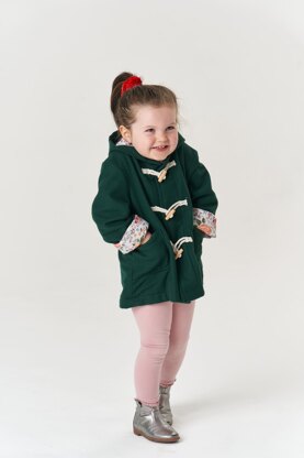 Poppy & Jazz Walnut Duffle Coat  - Paper Pattern, Size 18 months - 6 years