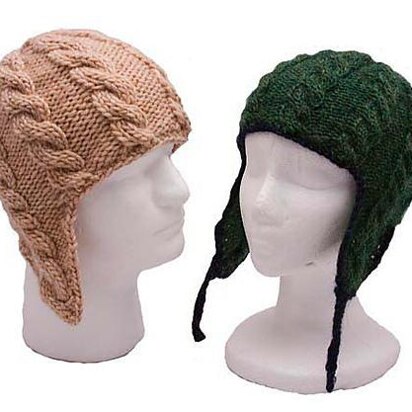 Adult Cable Ear Flap Hats