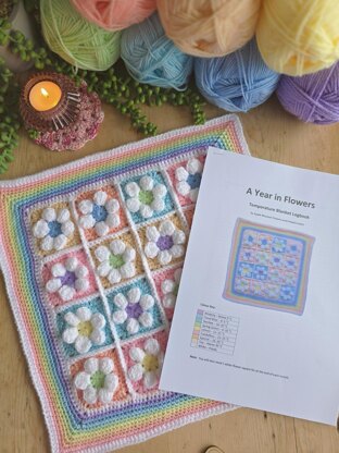 A Year in Flowers Temperature Blanket