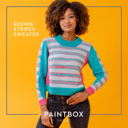 Seeing Stripes Sweater in Paintbox Yarns Cotton DK - Downloadable PDF