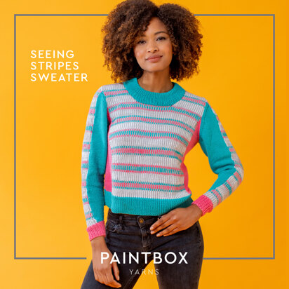 Seeing Stripes Sweater - Free Knitting Pattern for Women in Paintbox Yarns Cotton DK