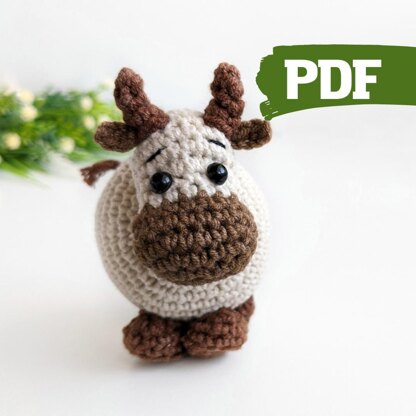 Cow crochet pattern, amigurumi cow easy crochet pattern