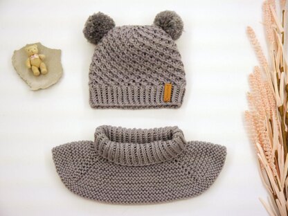 Baby Set Asterisk Hat & Shoulder Cape - No.185