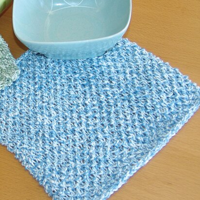 Knit Dishcloth in Lily Sugar 'n Cream Twists - Downloadable PDF - knitting pattern