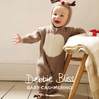 Reindeer Romper Set - Knitting Pattern For Christmas in Debbie Bliss Baby Cashmerino by Debbie Bliss