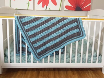 Stripes & Ruffles Baby Blanket