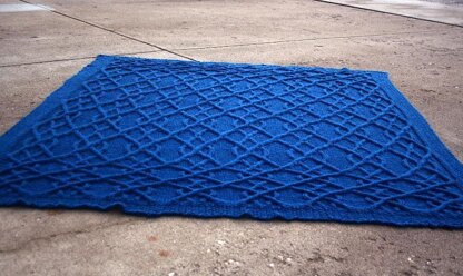 Diamonds Cabled Blanket