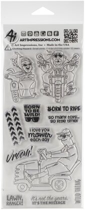 Art Impressions Work & Play Clear Stamps - Born To Ride