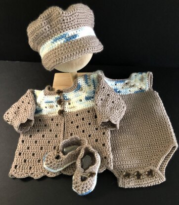 Baby Boy Newborn-3Months Outfit with Onesie