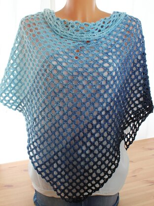 Triangular Scarf "Aquamarine"