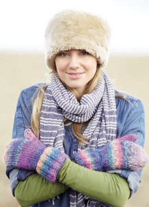 Scarf, Hat and Mittens in Sirdar Aura - 7883 - Downloadable PDF
