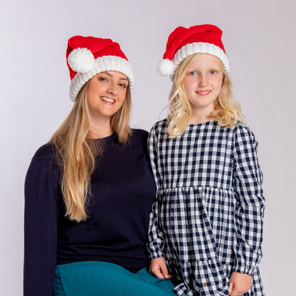 Santa Hat - Free Knitting Pattern for Christmas in Paintbox Yarns Simply Chunky