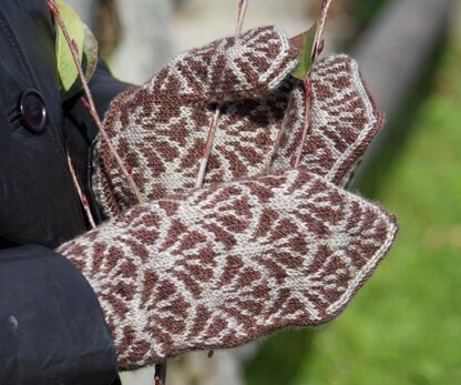 Frond Hat and Mitten Set