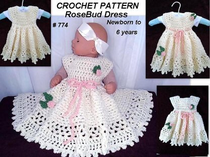 774 RoseBud  Baby and Girl's Dress