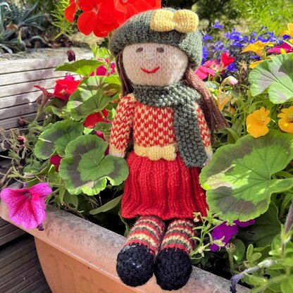 Aster Rag Doll Knitting Pattern - Toy Knitting Pattern