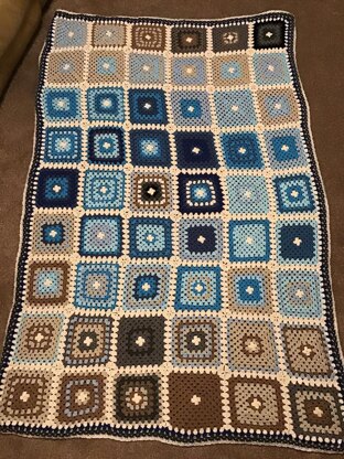 Granny Square Temperature Blanket