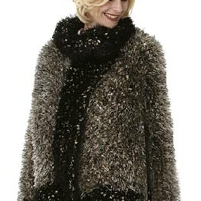 Rich 'Fur' Coat in Lion Brand Wool-Ease and Fun Fur - 50034
