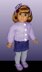 Pdf 18 in. doll knitting pattern. Fits American Girl Doll. Top-Down Seamless cardigan 011