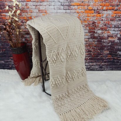 Boho Diamond Textured Throw