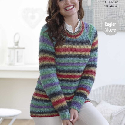 Textured Cardigan & Sweater in King Cole Riot Chunky - 5010 - Downloadable PDF