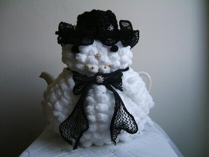 "You've Been Snowballed" Snow Woman  Tea Cosy with Toy Variation