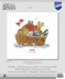 Vervaco Noah's Ark Birth Sampler Cross Stitch Kit - 33cm x 31cm